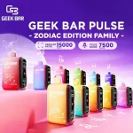 【12種口味】美國大牌Geek Bar Pulse小火箭 15000口一次性電子菸 16ML大容量 雙模式LED屏 長效續航