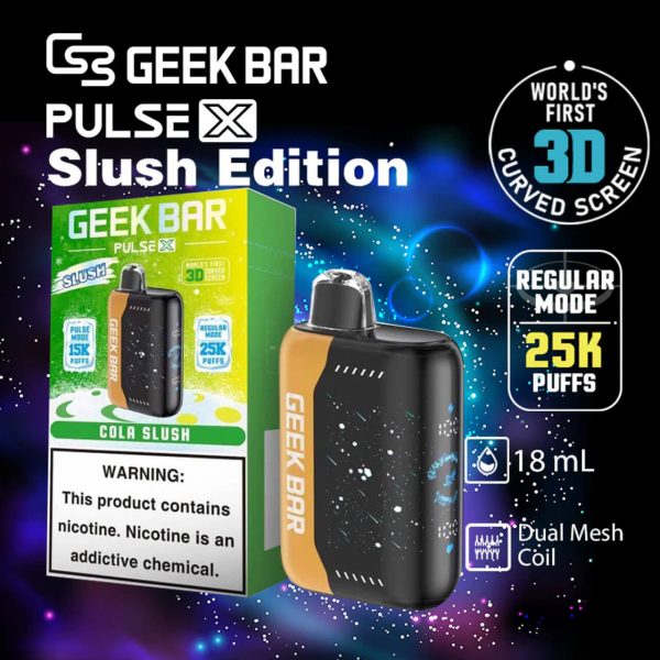 【8種口味】美國Geek Bar Pulse一次性 25000口超長續航 18ML大容量 雙模式 3D曲面螢幕