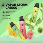 【13款口味】VAPORSTORM一次性CF5000口 拋棄式電子菸 炫彩發光可充電 現貨供應