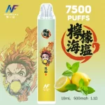 【20種口味】INF無限×鬼滅之刃聯名款 7500口拋棄式電子煙|12ml大容量煙油｜500mAh可充電電池|動漫收藏級設計 台灣現貨