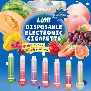 【11種口味】LIMI 8000口辣妹發光棒 拋棄式電子煙|8000口超長續航+炫酷發光|可充電 正品現貨