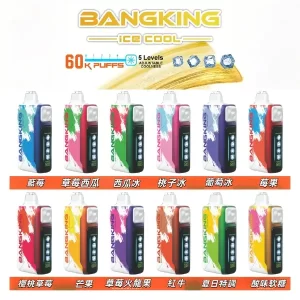 【12種口味】Bang King 60000口一次性電子煙|5檔調節涼度 極致冰爽超長續航體驗 王嘉爾同款 台灣現貨