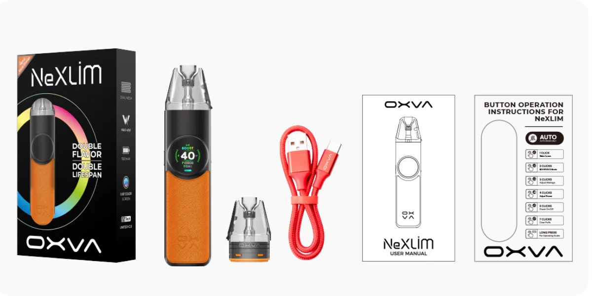 OXVA NeXLIM 大蠻牛電子煙主機套裝內容