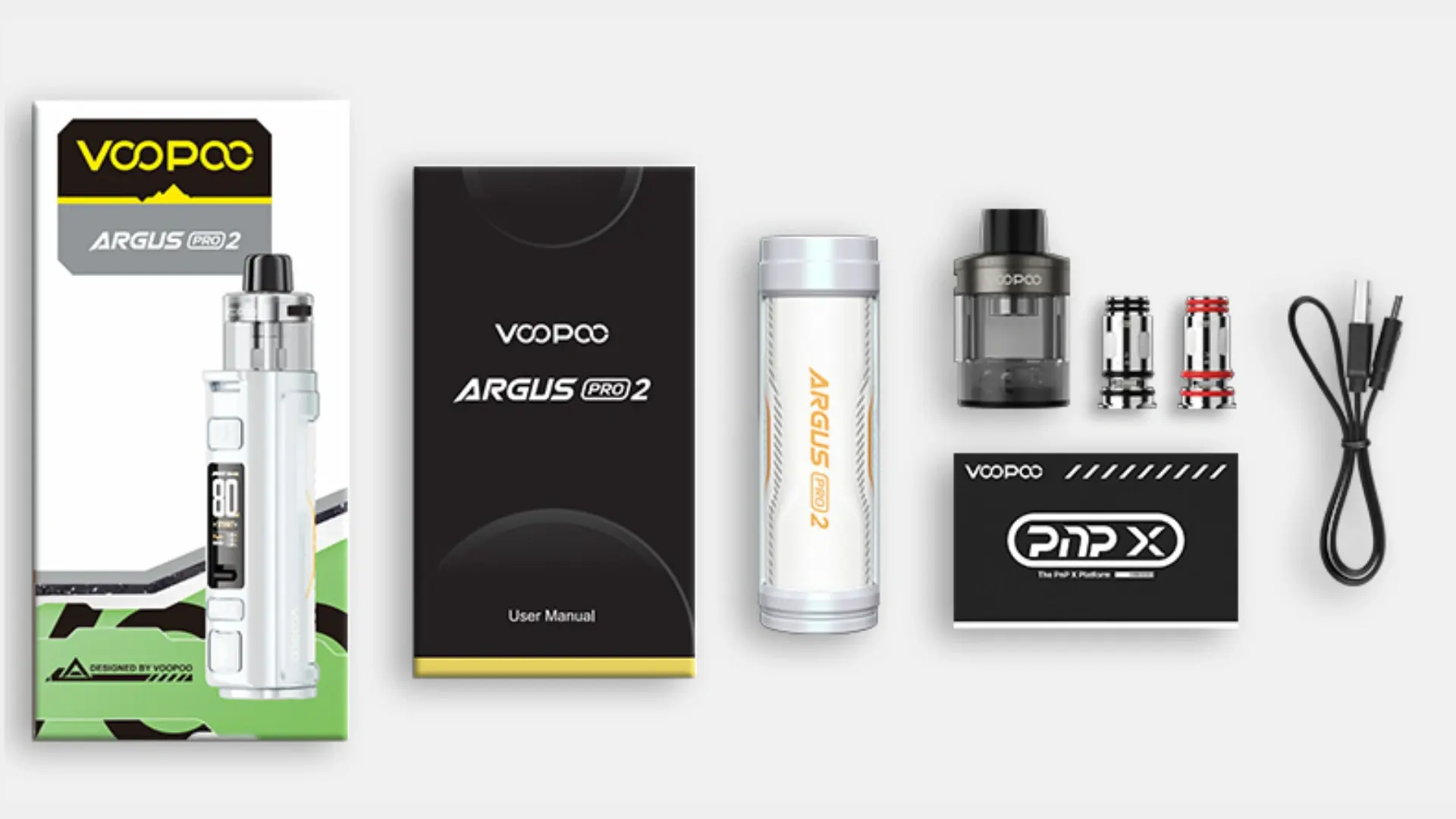 【阿格斯VOOPOO ARGUS PRO 2大煙主機套裝、PnP X線圈、空煙彈】